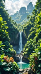 Serene lake with a backdrop of snow-covered mountains