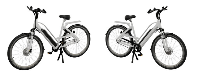 Obraz premium Electric Bike isolated on white