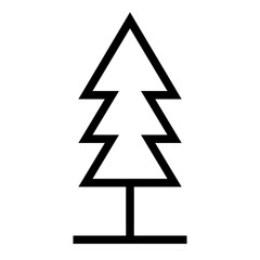Tree Icon, Single Icon in Outline Line Style