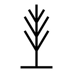 Obraz premium Tree Icon, Single Icon in Outline Line Style