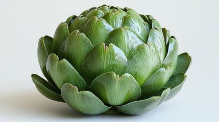 Fototapeta premium a green artichoke on a white background