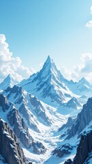 High-altitude mountain peak covered in snow