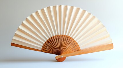a hand fan with a white background