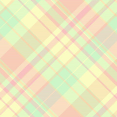 Online pattern vector tartan, 70s fabric texture seamless. Elegant plaid textile background check in light color.