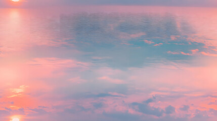Obraz premium Serene Sunset Sky Pastel Cloudscape Hues