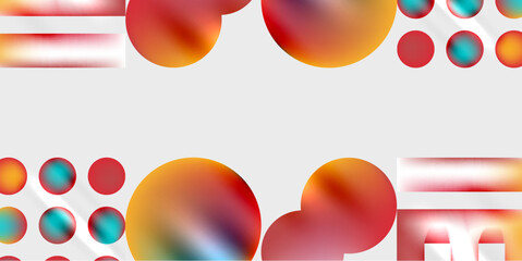 Triangles, circles, squares, rectangles design. Vector Illustration For Wallpaper, Banner, Background, Card, Book Illustration, landing page