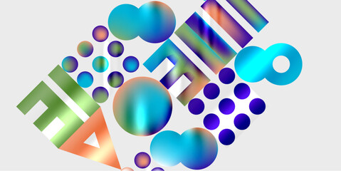 Circles and triangles modern art. Vector Illustration For Wallpaper, Banner, Background, Card, Book Illustration, landing page