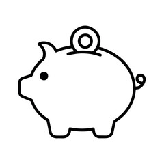 save money vector icon on white background