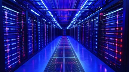 Fototapeta premium Circuit Programming Big Data Server and Information