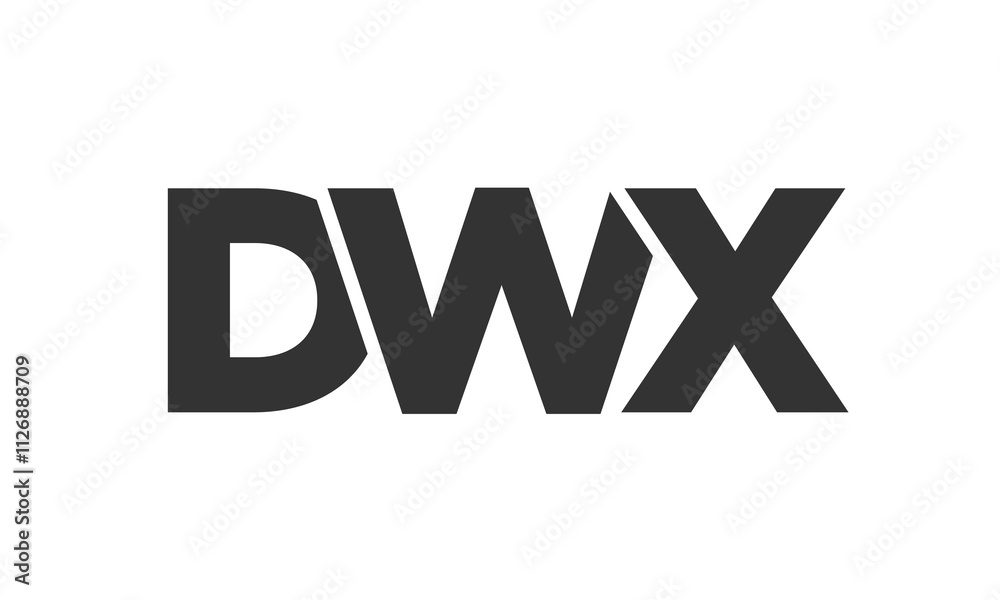 Fototapete dwx logo design template with strong and modern bold text. initial based vector logotype featuring s