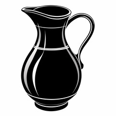 Silhouette Design of a Water Jug with Wide Body and Sturdy Handle in a Minimalist Household Style