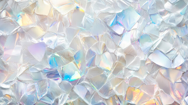 Abstract background with iridescent white opal colorful texture. Opalescent. Illustration