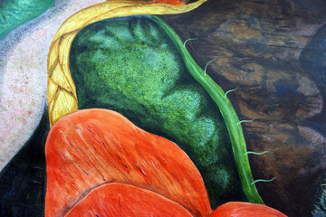 art  painting  abstract  oil color flower nature imagination	