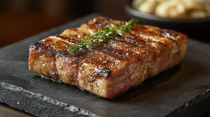 a piece of meat with bone