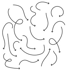 Arrow Collection icon, Set of hand drawn Arrow, hand drawn arrows design, simple arrows lines collection