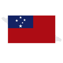 Samoa flag vector illustration, country flag