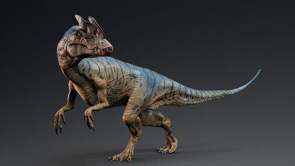 Fototapeta premium Dilophosaurus of background. 3d model rendering