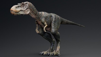 Baby Trex of background. 3d model rendering © racksuz