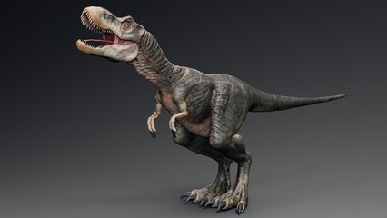 Baby Trex of background. 3d model rendering © racksuz