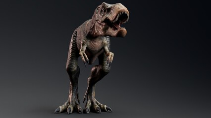 Baby Trex of background. 3d model rendering © racksuz