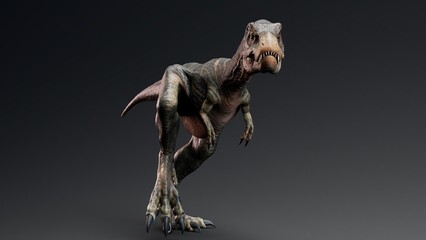 Baby Trex of background. 3d model rendering