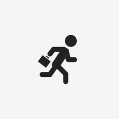 Running with Briefcase Icon
