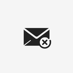 Email with Denial Symbol Icon

