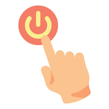 push power button flat icon