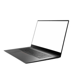 A sleek modern laptop on a transparent background png  