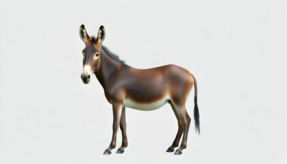 Obraz premium donkey isolated on donkey photo transparent in a white background,