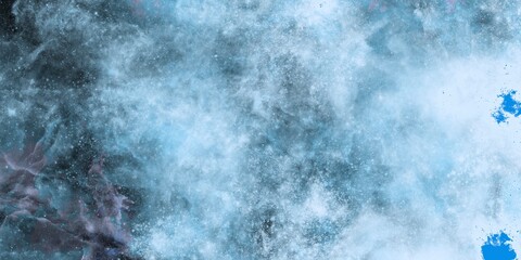 A soft, fluffy snowfall against a softly lilac-blue background. delicate abstraction winter image Ice hummocks in the sun on Hamburg's Elbe River shores