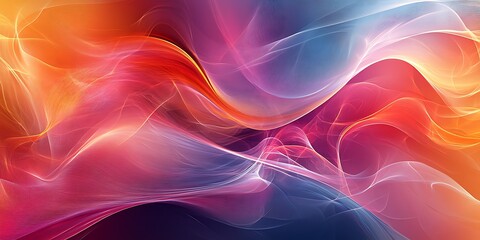Obraz premium Abstract colorful swirling wave pattern.