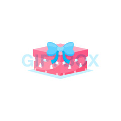 Print Present icon. Gift box icon set. Flat style. Vector