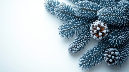 Pine tree with snow on it