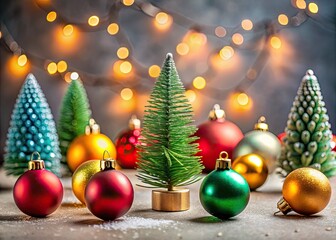 Obraz premium Minimalist Christmas Tree Ornaments: Festive Holiday Decor & Indoor Christmas Tree Decoration Ideas