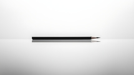 A pencil is sitting on a white surface