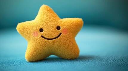 a yellow star with a smiling face