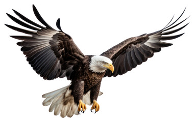 Obraz premium PNG Majestic bald eagle in flight