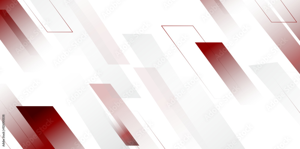 Poster modern simple white and red gradient background. geometric background with diagonal stripes arrow de