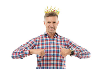 Successful leadership leading to success. Business leader egoist. Ambitious selfish business man in...
