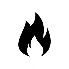 Fire flame icon. Burning symbol. Fire flame icon isolated on white background. Fire sign. Vector illustration