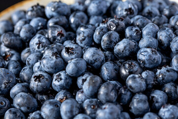 Fresh blueberry background. Blueberry Texture Close Blueberry Antioxidant Organic Superpeed Bowl Concept Healthy Nutrition