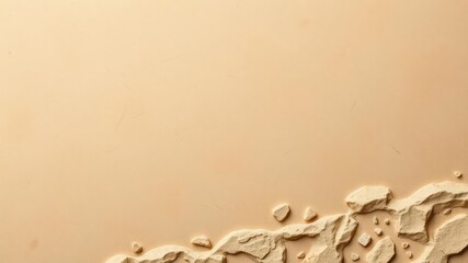 Abstract warm beige rock wall background with unique textures and patterns, background, rock