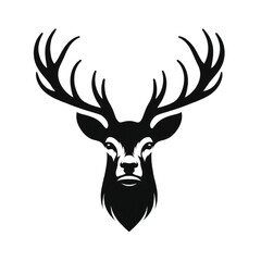 Fototapeta premium A silhouette Deer Face vector