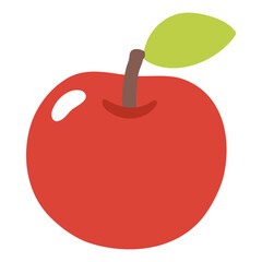 Red Apple Vector Illustration - Fresh Fruit and Healthy Food Design