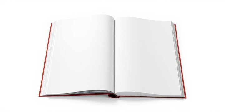 A high-quality stock photo featuring a front and back book cover mockup with blank pages and space for custom designs, Book, publishing