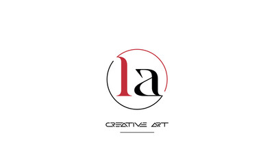 LA, AL, L, A abstract letters logo monogram