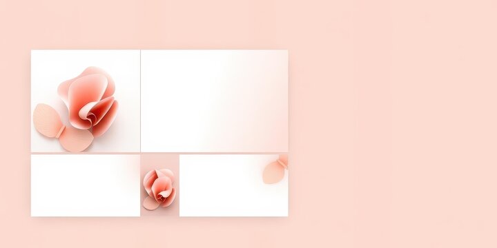 A modern creative portfolio layout with peach gradient accents