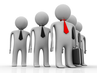 3d rendering business leadership concept 
