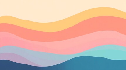 Fototapeta premium Subtle Pastel Gradient with Flowing Organic Lines for Calm and Modern Lifestyle Visuals